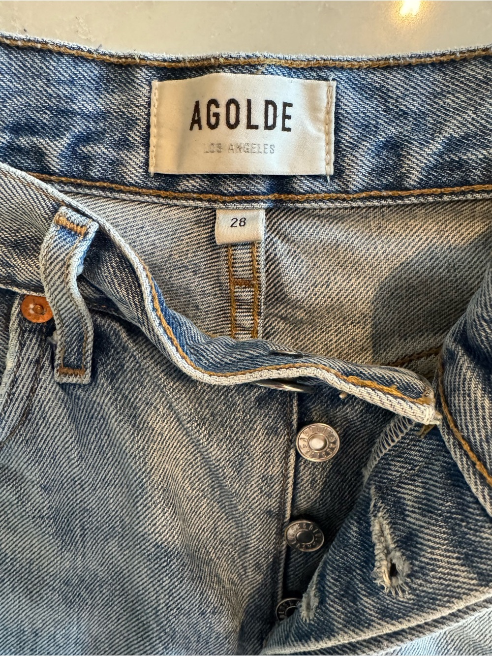 Agolde Riley High Rise Straight Crop Jeans - Picture 2 of 5